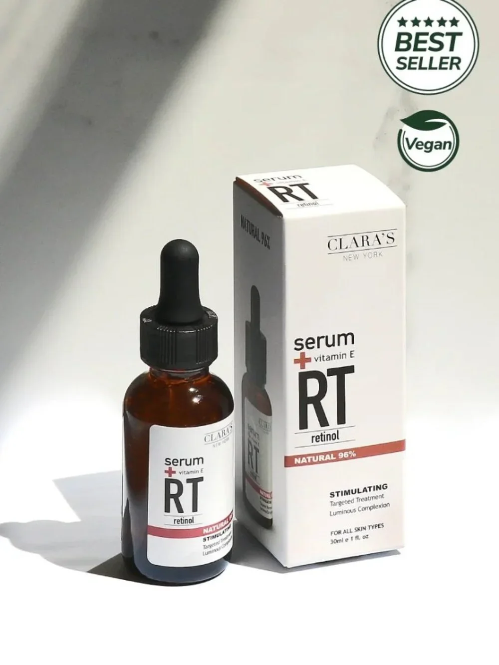 NEW Clara's New York Serum Vitamin E RT Retinol